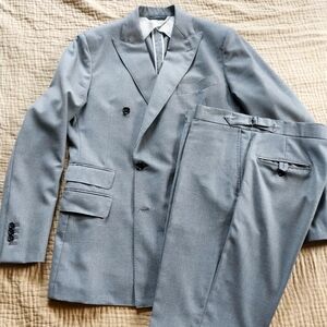 Grey Double Breasted Suit